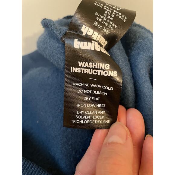Twitch Mens M Blue Hoodie Unisex Pullover Cotton Sweatshirt Hooded NWOT - Picture 8 of 10